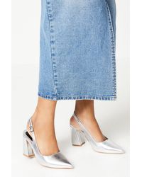 Dorothy Perkins - Biddy High Block Heel Pointed Slingback Court Shoes - Lyst