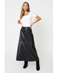 Dorothy Perkins - Faux Leather Midaxi A Line Skirt - Lyst