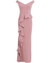 quiz mauve chiffon maxi dress