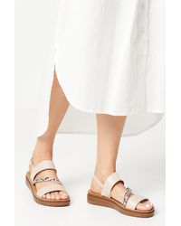 Dorothy Perkins - Good For The Sole: Wide Fit Ali Comfort Asymmetric Sandals - Lyst