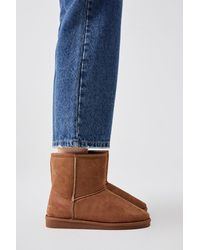 Dorothy Perkins - Mika Comfort Short Faux Sheepskin Fur Ankle Boots - Lyst