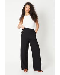 Dorothy Perkins - Tall Button Pocket Straight Leg Trousers - Lyst
