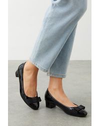 Dorothy Perkins - Good For The Sole: Cici Comfort Block Heel Bow Court Shoes - Lyst