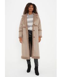 Dorothy Perkins - Longline Aviator Coat - Lyst