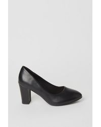 Dorothy Perkins - Good For The Sole: Wide Fit Camilla Almond Toe Block Heel Court Shoes - Lyst