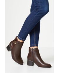 Dorothy Perkins - Good For The Sole: Moira Material Mix Block Heel Ankle Boots - Lyst
