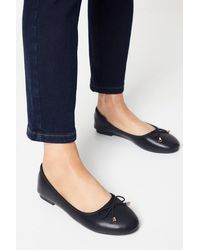 Dorothy Perkins - Good For The Sole: Wide Fit Tonya Comfort Bow Detailed Ballerinas - Lyst