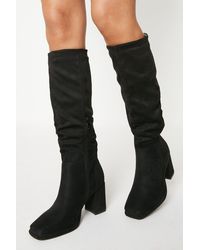 Dorothy Perkins - Wide Fit Kerri Ruched Knee High Boots - Lyst