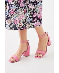 Dorothy Perkins - Sammy Low Block Barely There Heels - Lyst