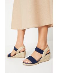 Dorothy Perkins - Good For The Sole: Extra Wide Fit Rema Elastic Strap Wedges - Lyst