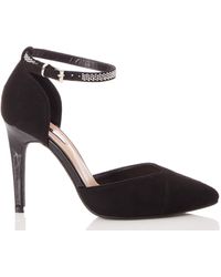quiz cross strap low heeled courts