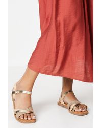 Dorothy Perkins - Good For The Sole: Melania Comfort Mixed Material Flat Sandals - Lyst