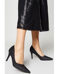 Dorothy Perkins - Daphne Glitter Pointed Stiletto Court Shoes - Lyst