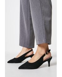 Dorothy Perkins - Claudia Pointed Mid Heel Slingback Court Shoes - Lyst