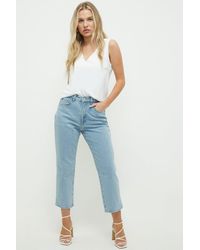 Dorothy Perkins - Petite Comfort Stretch Cropped Straight Jeans - Lyst