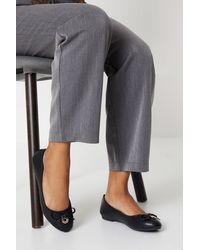 Dorothy Perkins - Good For The Sole: Tilda Comfort Metal Ring And Bow Ballet Flats - Lyst