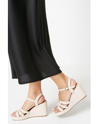 Dorothy Perkins - Rennes Covered Wedge High Heel Sandals - Lyst