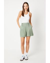 Dorothy Perkins - Elasticated Button Detail Shorts - Lyst