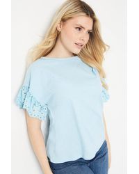 Dorothy Perkins - Woven Frill Detail Slouchy Top - Lyst