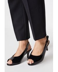 Dorothy Perkins - Good For The Sole: Wide Fit Evelyn Peep Toe Sling Back Heeled Sandals - Lyst