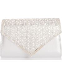 quiz rose gold clutch