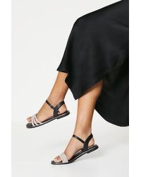 Dorothy Perkins - Wide Fit Fern Embellished Flat Sandals - Lyst
