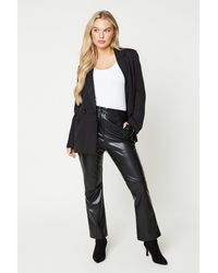 Dorothy Perkins - Petite Faux Leather Bootcut Trouser - Lyst