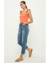 Dorothy Perkins - Cropped Slim Mom Jeans - Lyst