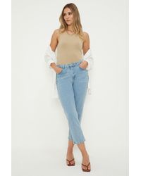 Dorothy Perkins - Cropped Slim Mom Jeans - Lyst