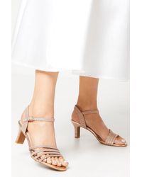 Dorothy Perkins - Good For The Sole: Ellen Diamante Shimmer Strap Heeled Sandals - Lyst