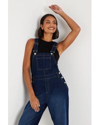 Dorothy Perkins - Relaxed Fit Denim Dungarees - Lyst