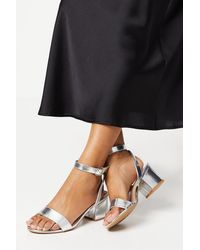 Dorothy Perkins - Wide Fit Tommi Barely There Mid Block Heel Sandals - Lyst