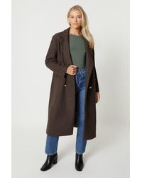 Dorothy Perkins - Longline Double Breasted Formal Coat - Lyst