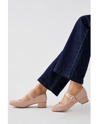 Dorothy Perkins - Good For The Sole: Erin Buckle Strap Block Heel Court Shoes - Lyst