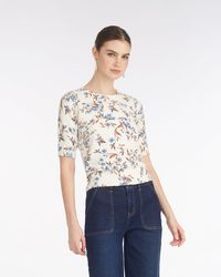 Draper James - Short-sleeve Floral Sweater - Lyst