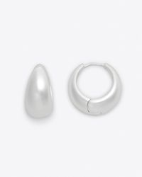 Draper James - Thick Huggie Hoops In Silver - Lyst