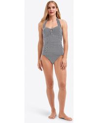 Draper James - Seersucker Halter Bandeau Tankini - Lyst