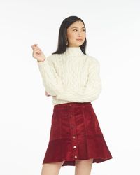 Draper James - Oversized Cable Funnel Neck - Lyst