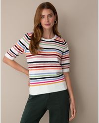 Draper James - Short-sleeve Sweater In Stripes - Lyst