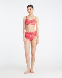 Draper James - Red Geo Bikini Top - Lyst