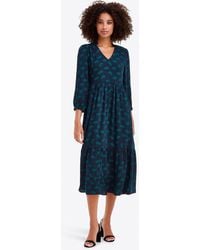 Draper James - Katie Midi Dress In Ginko Leaf - Lyst