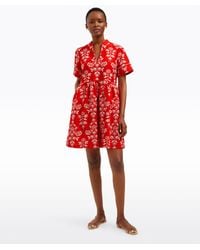 Draper James - Simone Embroidered Mini Dress In Red Floral Embroidery - Lyst