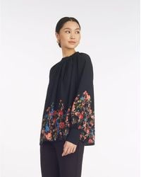 Draper James - Long-sleeve Top In Moonlit Blooms - Lyst