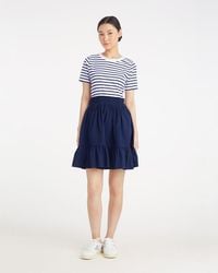 Draper James - Wilson Mini Dress In Navy Stripe - Lyst