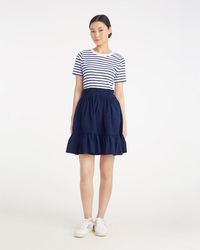 Draper James - Wilson Mini Dress In Navy Stripe - Lyst