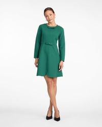 Draper James - Long-sleeve Sadie Shift Dress In Evergreen - Lyst