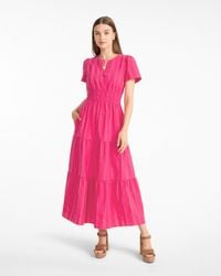 Draper James Hollie Midi Dress In Evergreen in Blue | Lyst