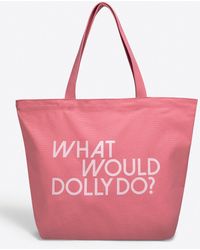 Draper James - What Would Dolly Do Pink Canvas Tote - Lyst