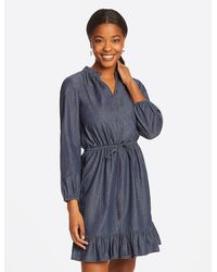 dark chambray dress
