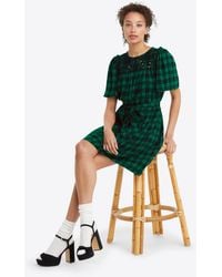 Draper James - Flutter Sleeve Shift Dress In Blackwatch Plaid - Lyst